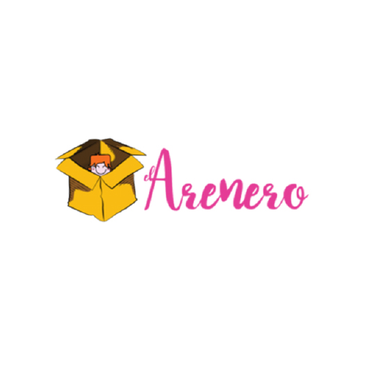 Logo de Arenero sobre una foto de niñe con un libro